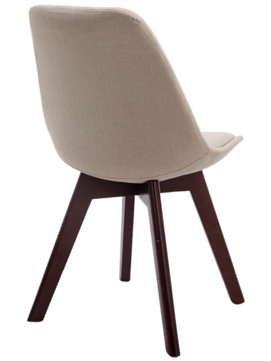 Sada 4 návštevníckych stoličiek Borneo V2 orechová látka, krémová