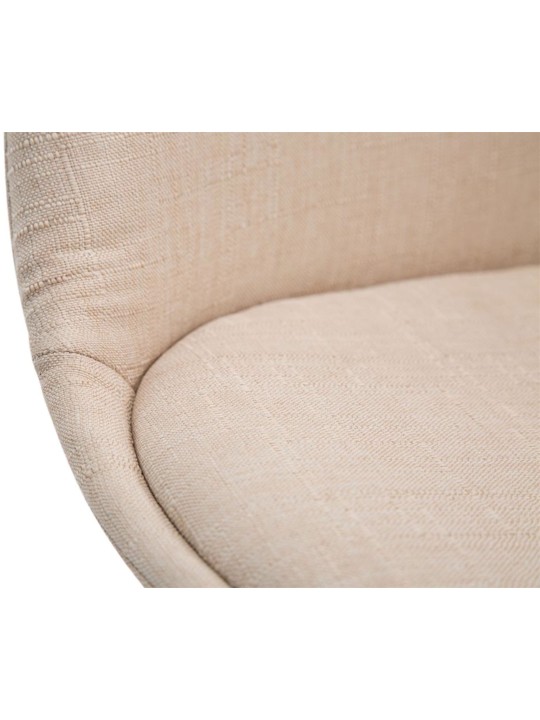 Sada 4 návštevníckych stoličiek Borneo V2 orechová látka, krémová