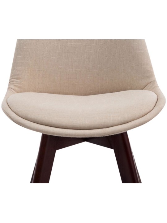 Sada 4 návštevníckych stoličiek Borneo V2 orechová látka, krémová