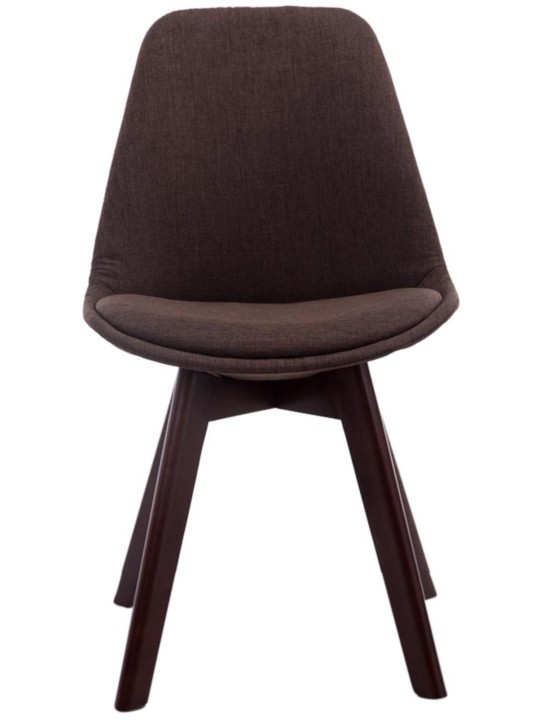 Sada 4 návštevníckych stoličiek Borneo V2 orechová látka, hnedá