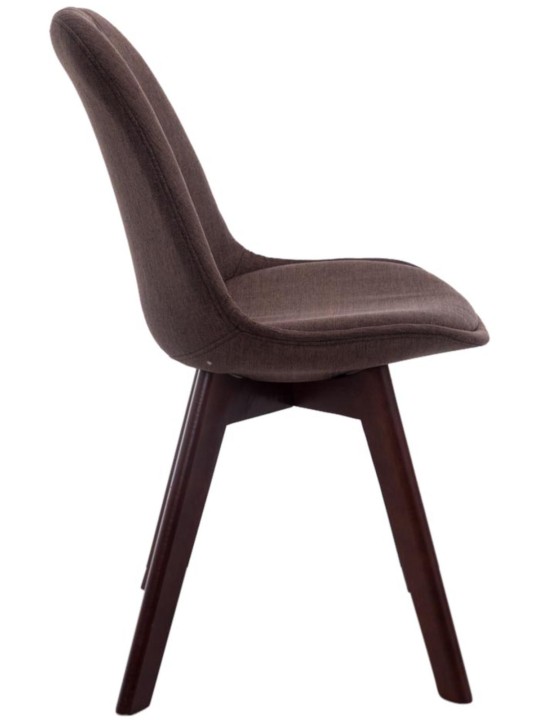 Sada 4 návštevníckych stoličiek Borneo V2 orechová látka, hnedá