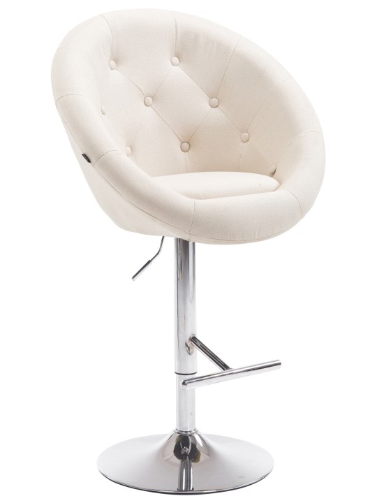Barová stolička London V2 látka chróm, krémová
