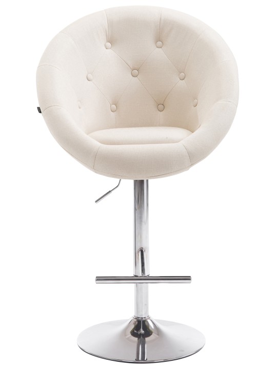 Barová stolička London V2 látka chróm, krémová