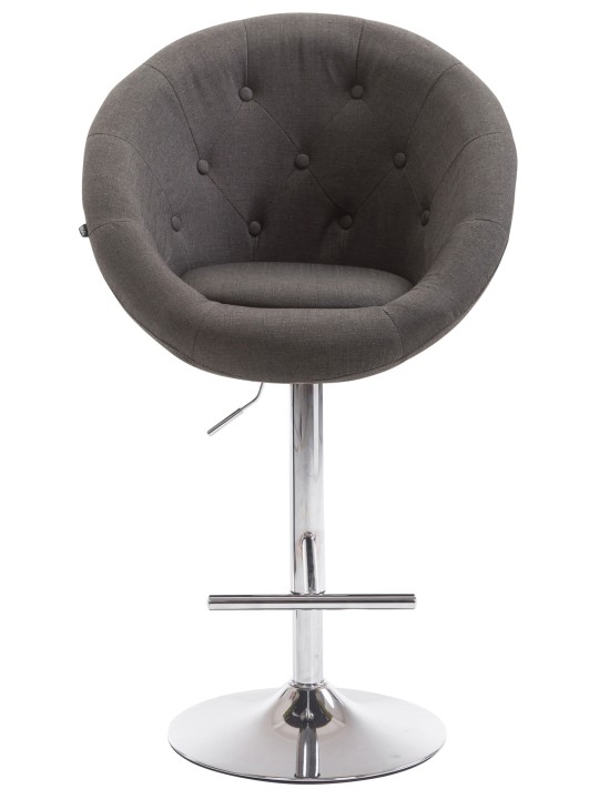 Barová stolička London V2 látka chróm, tmavosivá