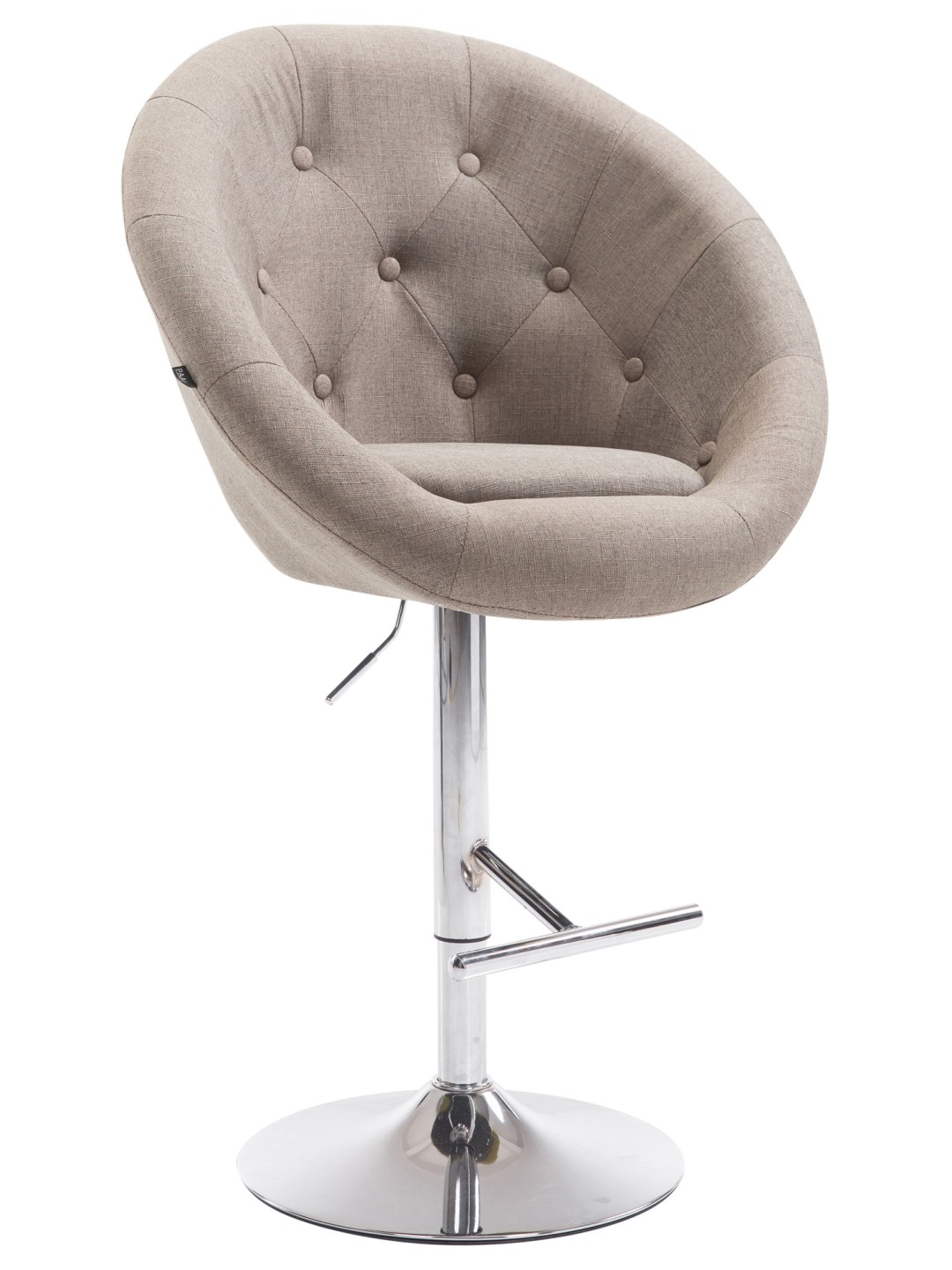 Barová stolička London V2 látka chróm, šedohnedá