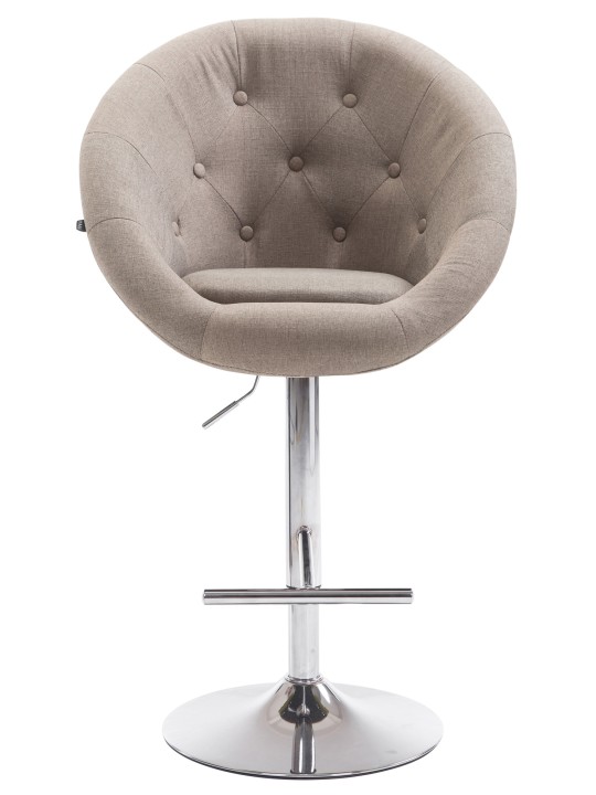 Barová stolička London V2 látka chróm, šedohnedá