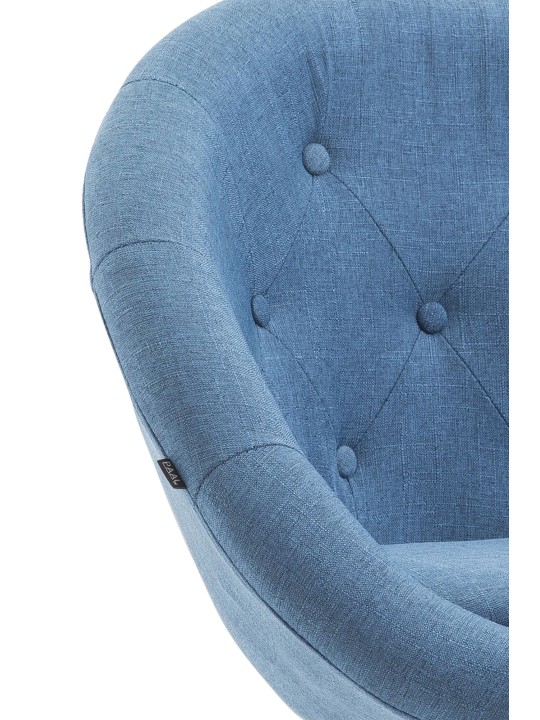 Barová stolička London V2 látka chróm, modrá