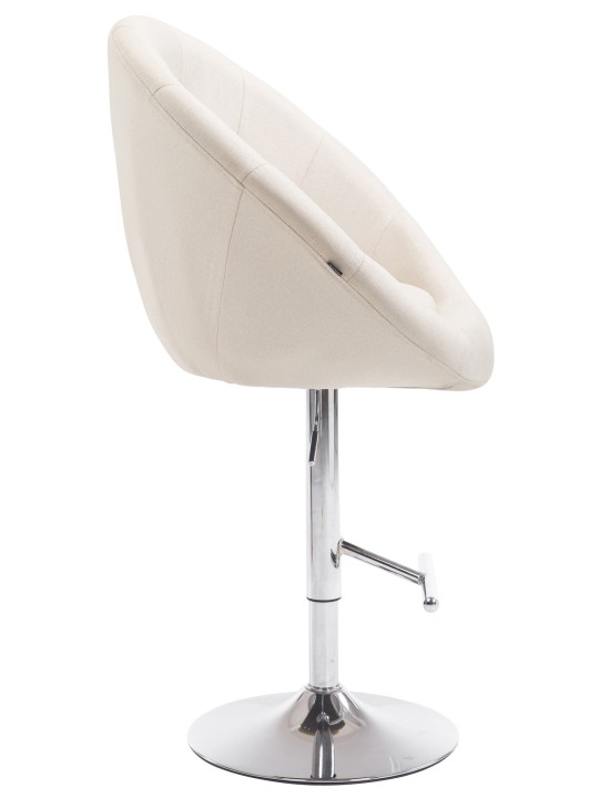 Barová stolička London V2 látka chróm, krémová