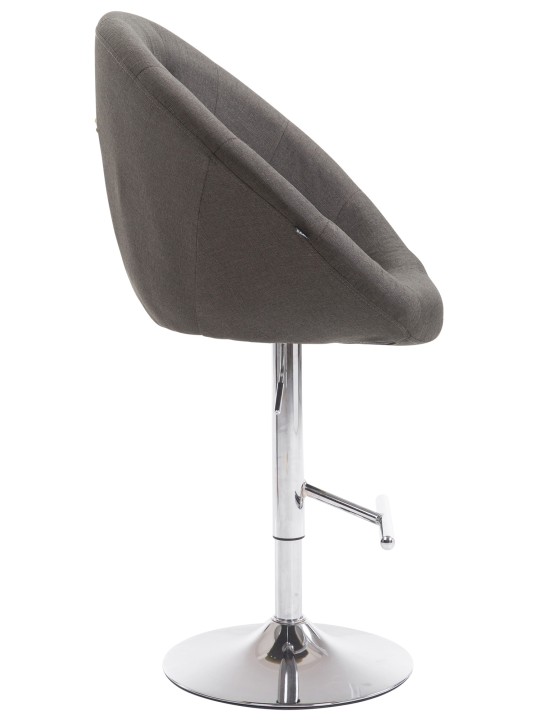 Barová stolička London V2 látka chróm, tmavosivá