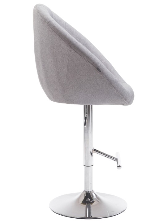 Barová stolička London V2 látka chróm, sivá