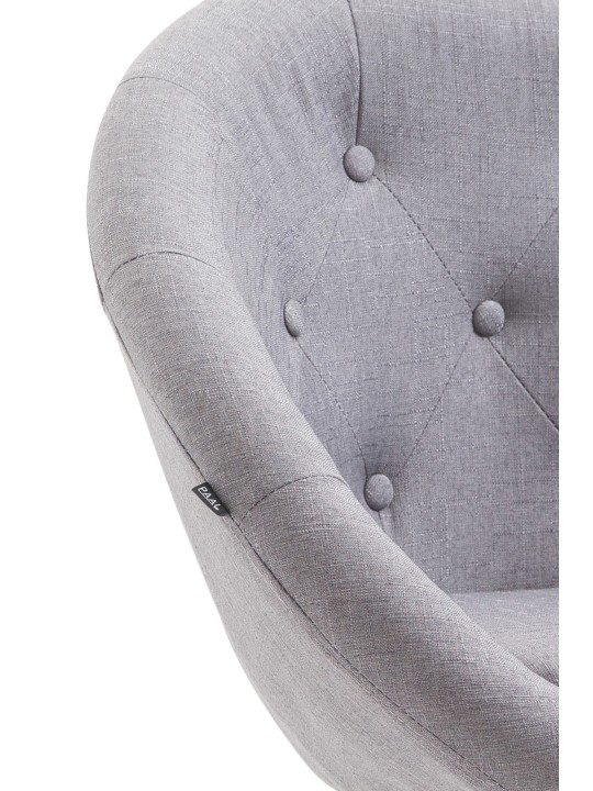 Barová stolička London V2 látka chróm, sivá