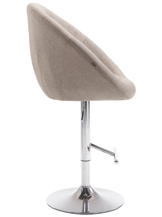Barová stolička London V2 látka chróm, šedohnedá