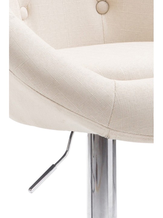 Barová stolička London V2 látka chróm, krémová