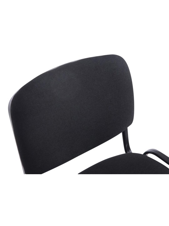 Sada 4 stoličiek XL Ken látka, čierna