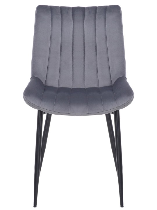 Sada 2 stoličiek Rahden velvet, sivá