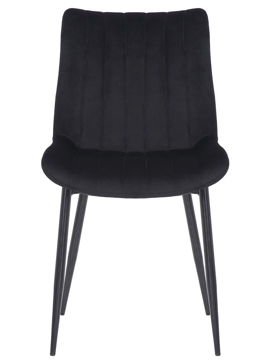 Sada 2 stoličiek Rahden velvet, čierna