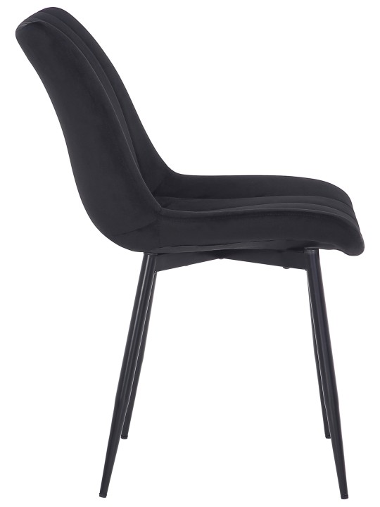 Sada 2 stoličiek Rahden velvet, čierna