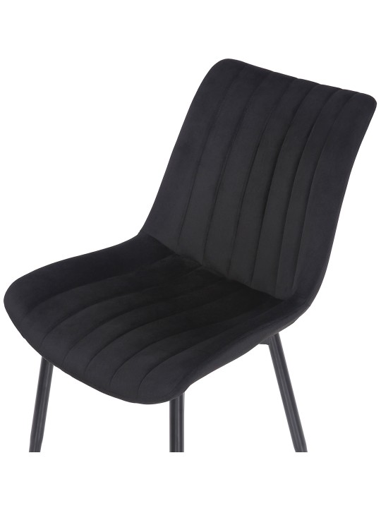 Sada 2 stoličiek Rahden velvet, čierna