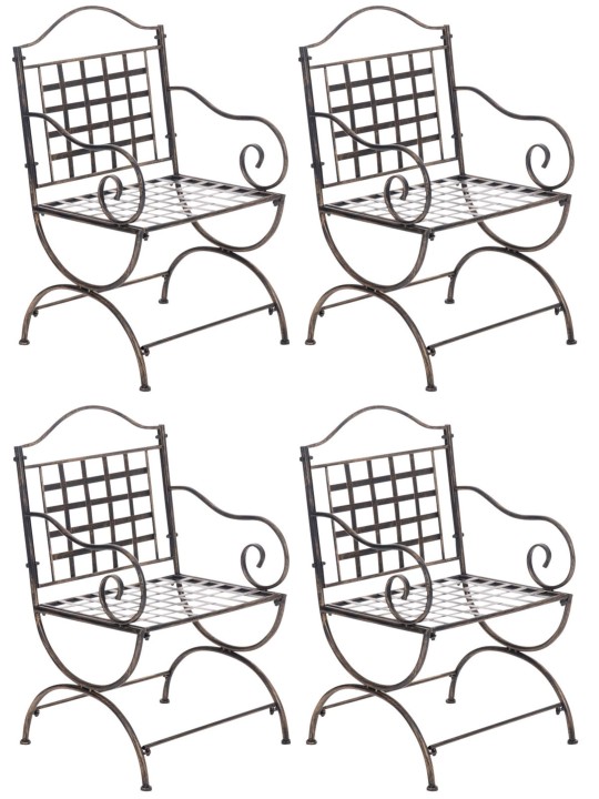 Sada 4 stoličiek Lotta, bronzová