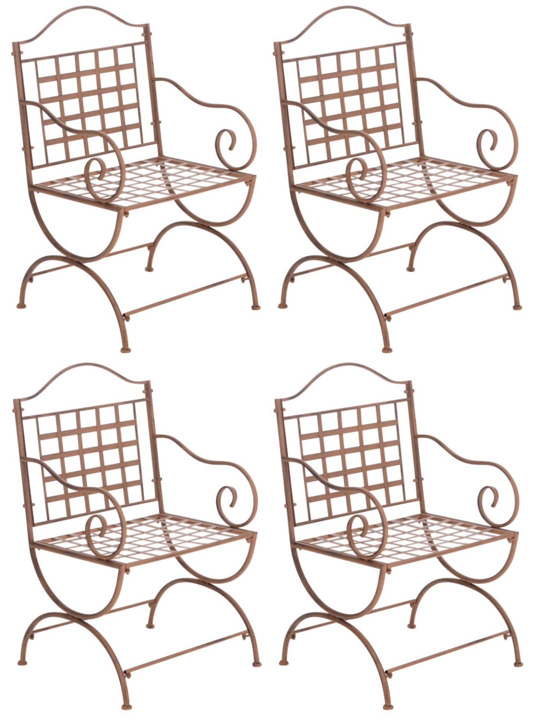 Sada 4 stoličiek Lotta, antická hnedá