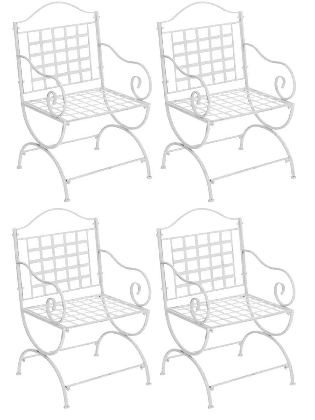 Sada 4 stoličiek Lotta, antická biela