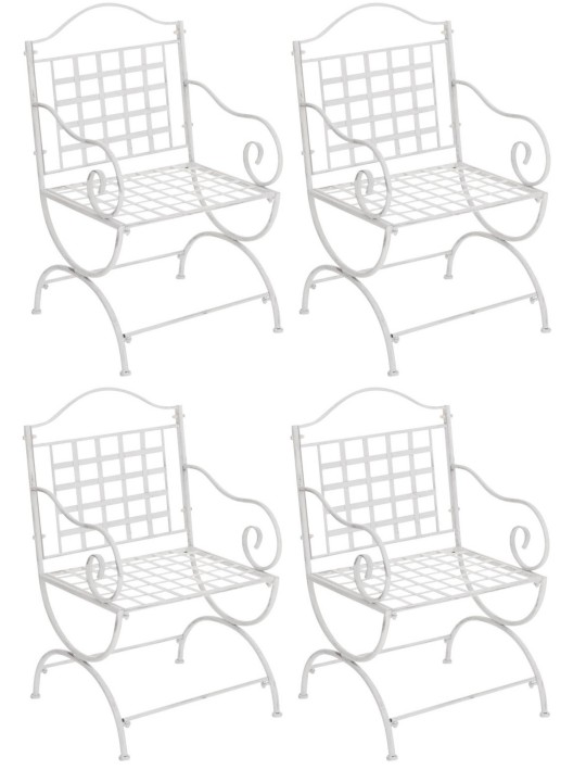 Sada 4 stoličiek Lotta, antická biela