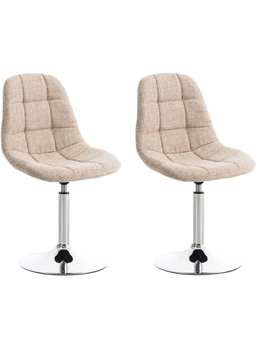 Sada 2 stoličiek látka Emil, krémová