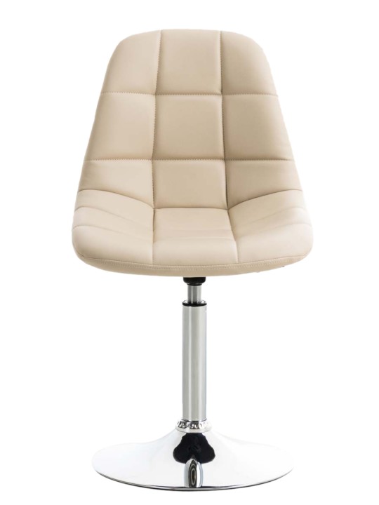 Sada 2 stoličiek Emil z umelej kože, krémová