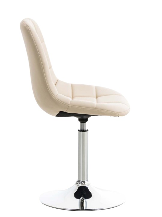 Sada 2 stoličiek Emil z umelej kože, krémová