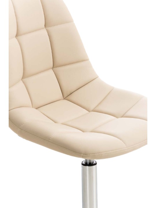 Sada 2 stoličiek Emil z umelej kože, krémová