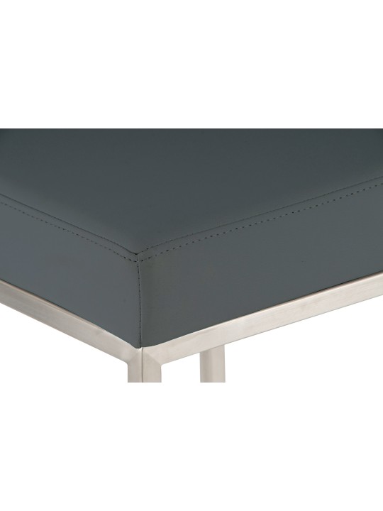 Sada 2 barových stoličiek Montreal 85 umelá koža nerez, sivá