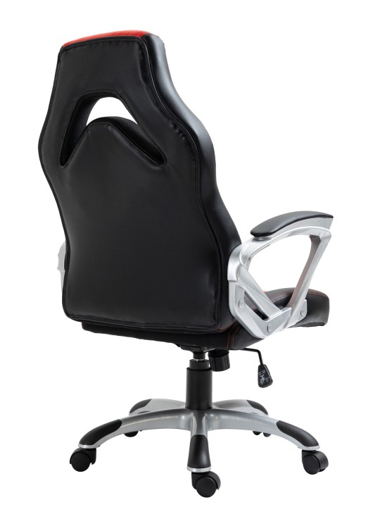 Kancelárske kreslo Foxton z umelej kože, čierna/červená