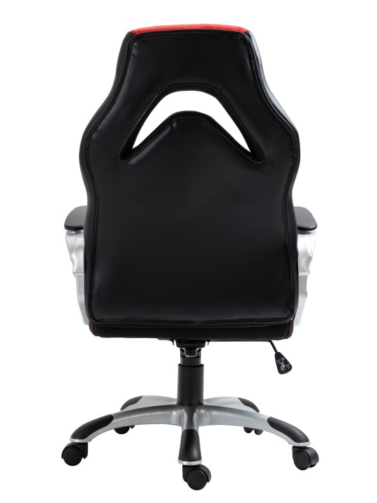 Kancelárske kreslo Foxton z umelej kože, čierna/červená