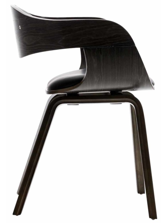 Sada 2 stoličiek Kingston z umelej kože, čierna/sivá