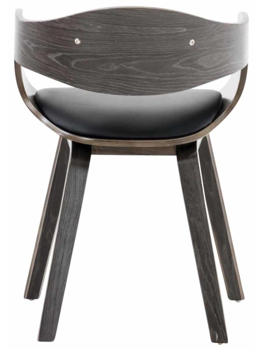 Sada 2 stoličiek Kingston z umelej kože, čierna/sivá