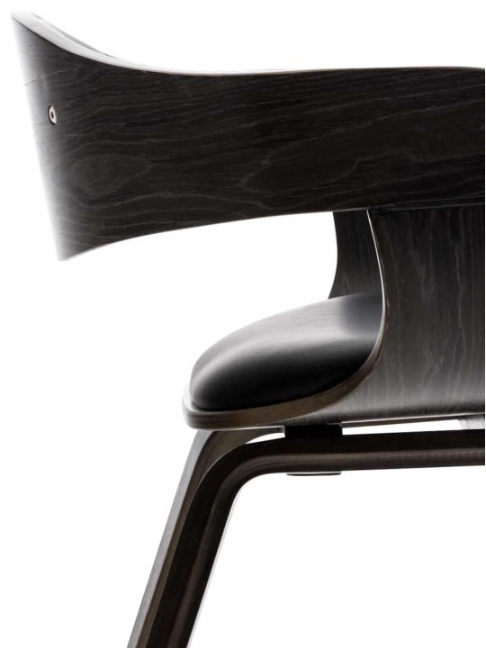 Sada 2 stoličiek Kingston z umelej kože, čierna/sivá