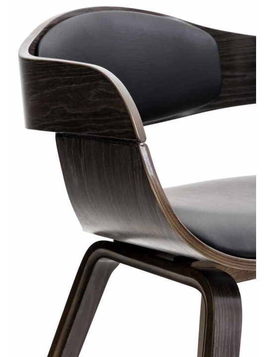 Sada 2 stoličiek Kingston z umelej kože, čierna/sivá