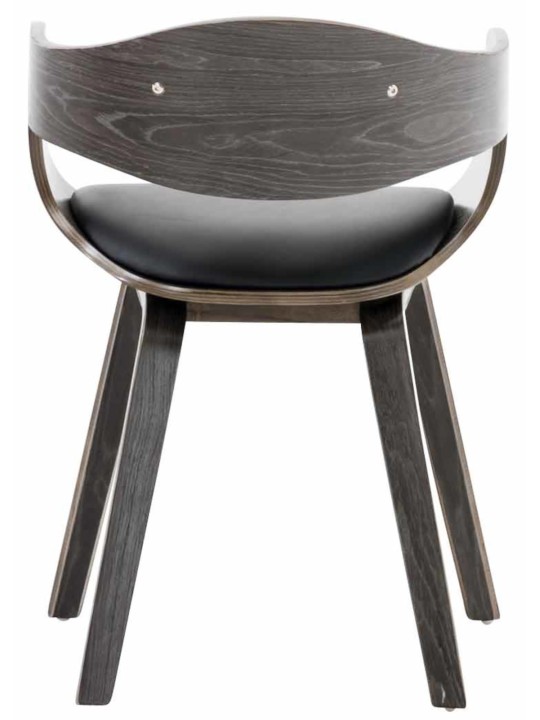 Sada 2 stoličiek Kingston z umelej kože, čierna/sivá