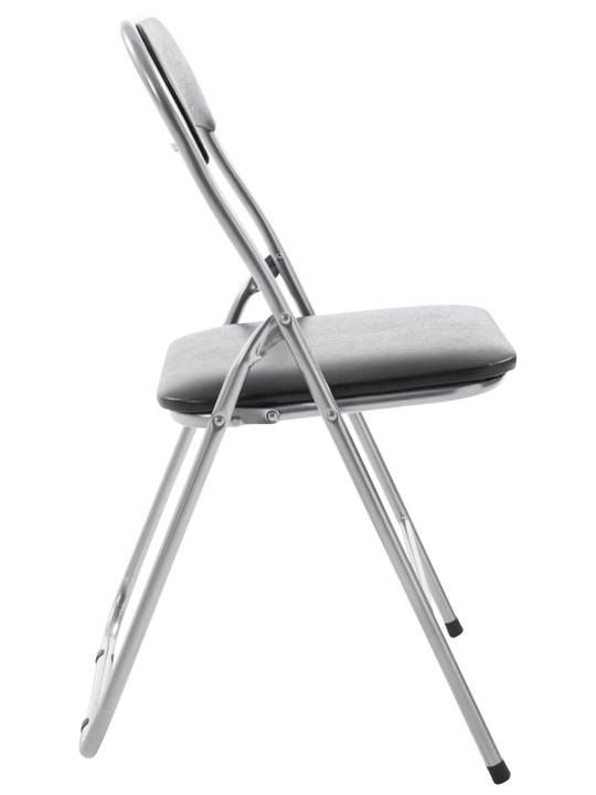 Sada 2 skladacích stoličiek Felix, čierna/strieborná