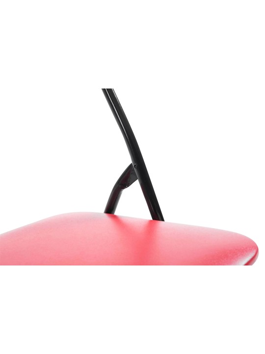 Sada 4 skladacích stoličiek Felix, červená/čierna