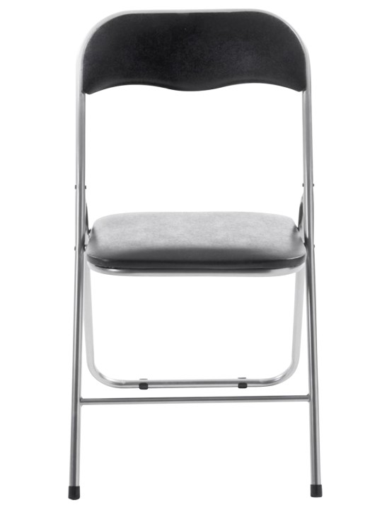 Sada 4 skladacích stoličiek Felix, čierna/strieborná