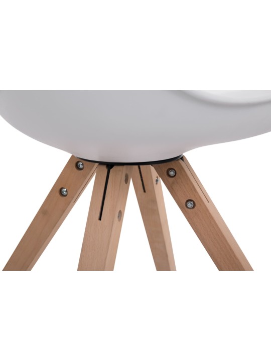 Sada 4 stoličiek Toulouse Faux Leather Natura Square, biela