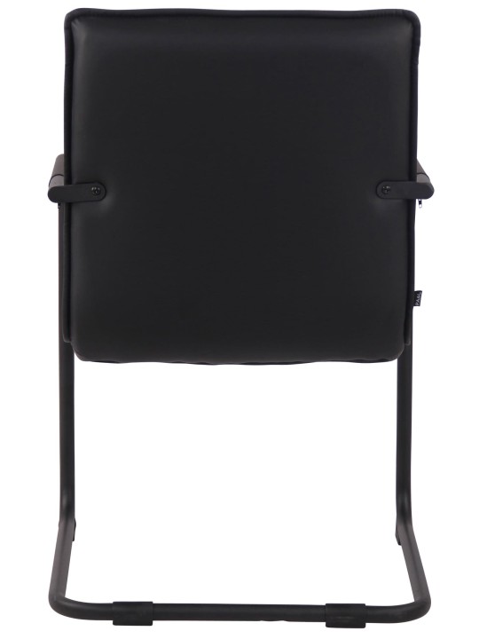 Sada 2 návštevníckych stoličiek Gandia z umelej kože, čierna