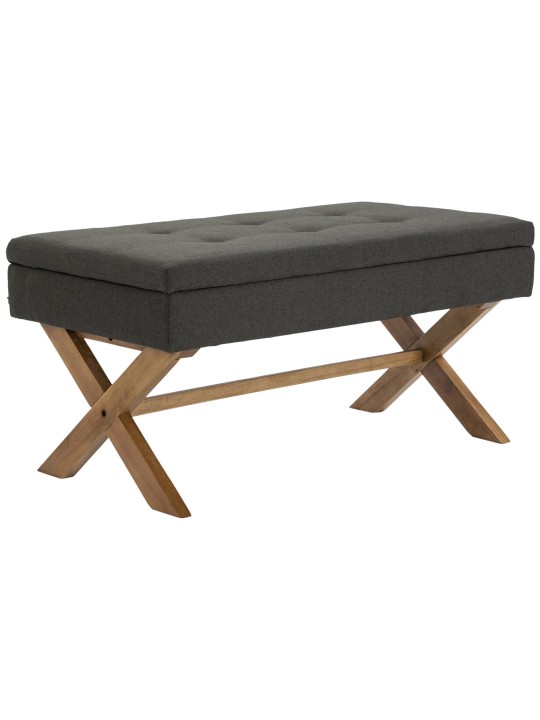 Lavička Namaro látka antik-svetlá, tmavosivá