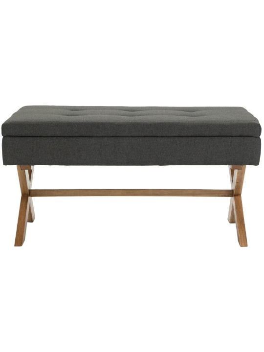 Lavička Namaro látka antik-svetlá, tmavosivá