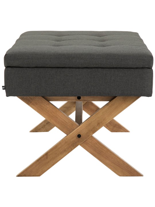 Lavička Namaro látka antik-svetlá, tmavosivá