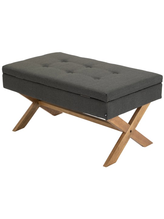 Lavička Namaro látka antik-svetlá, tmavosivá