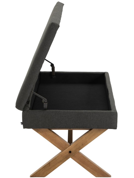 Lavička Namaro látka antik-svetlá, tmavosivá