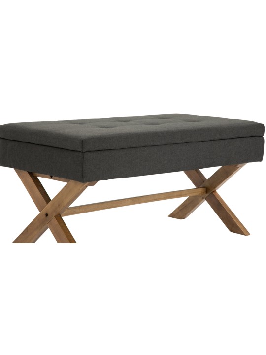 Lavička Namaro látka antik-svetlá, tmavosivá