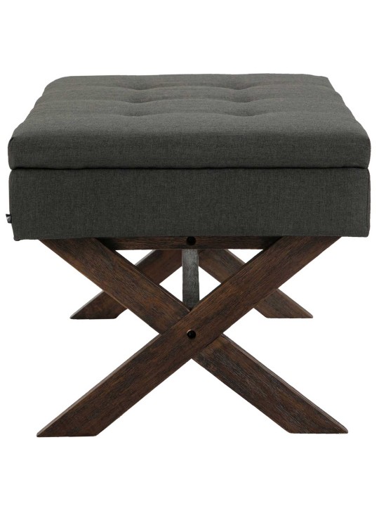 Lavička Namaro látka starožitná, tmavosivá